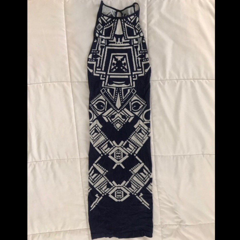 Knit jacquard pencil dress